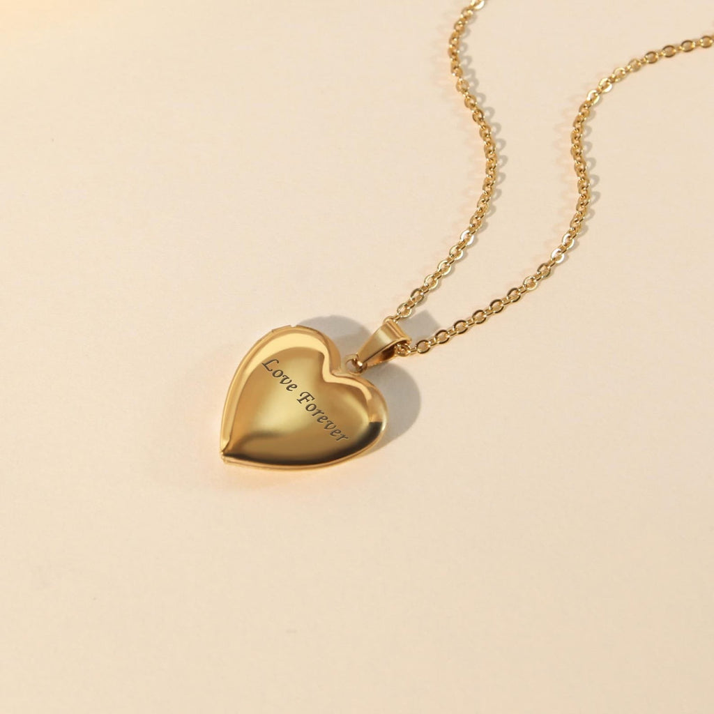 Laser Engraved Heart Locket – DIY Photo Necklace on Mother's Day