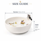 Custom Pet Birthday Memory Bowl – Personalized Ceramic Birthday Calendar Bowl with 3D Pet Figurines