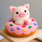 Custom needle felted pet mini statue memorial gift, little pig portrait souvenir