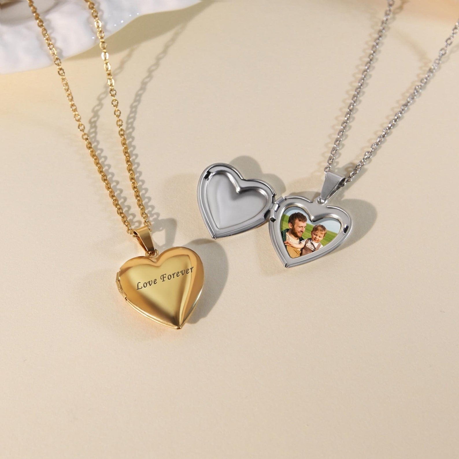 Laser Engraved Heart Locket – DIY Photo Necklace on Mother's Day
