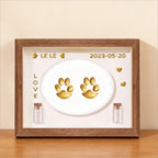 Pet Memorial Paw Print Frame – Personalized Dog & Cat Keepsake Gift