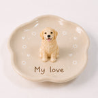 Custom 3D pet figurine ring dish jewelry holder