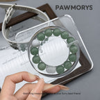 Forest Whisper matching green aventurine pet collar and owner bracelet by PAWMORYS