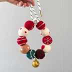 Christmas Pom-Pom Pet Necklace & Tree Ornament