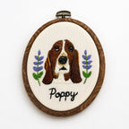 Custom Pet Portrait Embroidery Hoop – Personalized Pet Wall Art