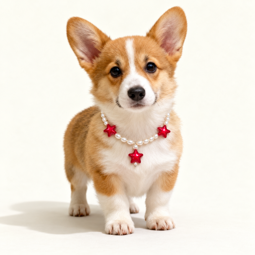 Bordeaux Star Pet Necklace