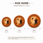 Custom Pet Memorial Keychain Leather Dog Portrait Memorial Gift Size Guide