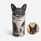 Handmade ceramic cat urn for pet ashes memorial keepsake