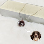 custom pet memorial pendant necklace dog cat portrait jewelry gift