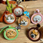 pet memorial keychain hanging on bag dog cat keepsake gift