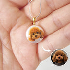 custom pet memorial pendant necklace dog portrait jewelry gift