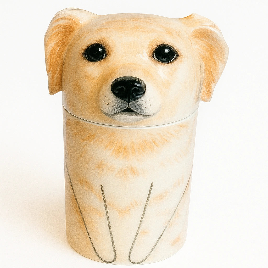 Custom Ceramic Dog Urn for Ashes – Personalized Pet Memorial
