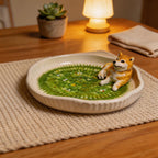 Custom Pet Memorial Ceramic Plate Dog Portrait Memorial Gift 