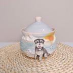 Custom Ceramic Pet Urn with 3D Portrait – Personalized Memorial
