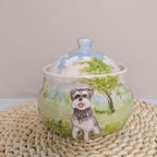 Custom Ceramic Pet Urn with 3D Portrait – Personalized Memorial