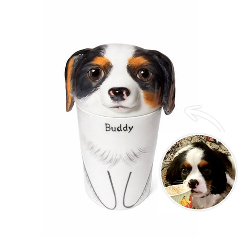 Custom Ceramic Dog Urn for Ashes – Personalized Pet Memorial