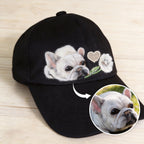 custom pet embroidered hat baseball cap dog cat portrait personalized gift
