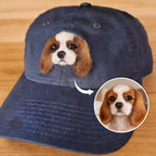 custom pet embroidered hat baseball cap dog cat portrait personalized gift
