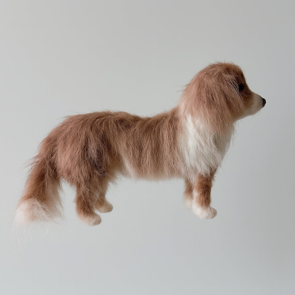Custom Realistic Pet Replica Sculpture – Handmade 3D Wool Pet Portrait