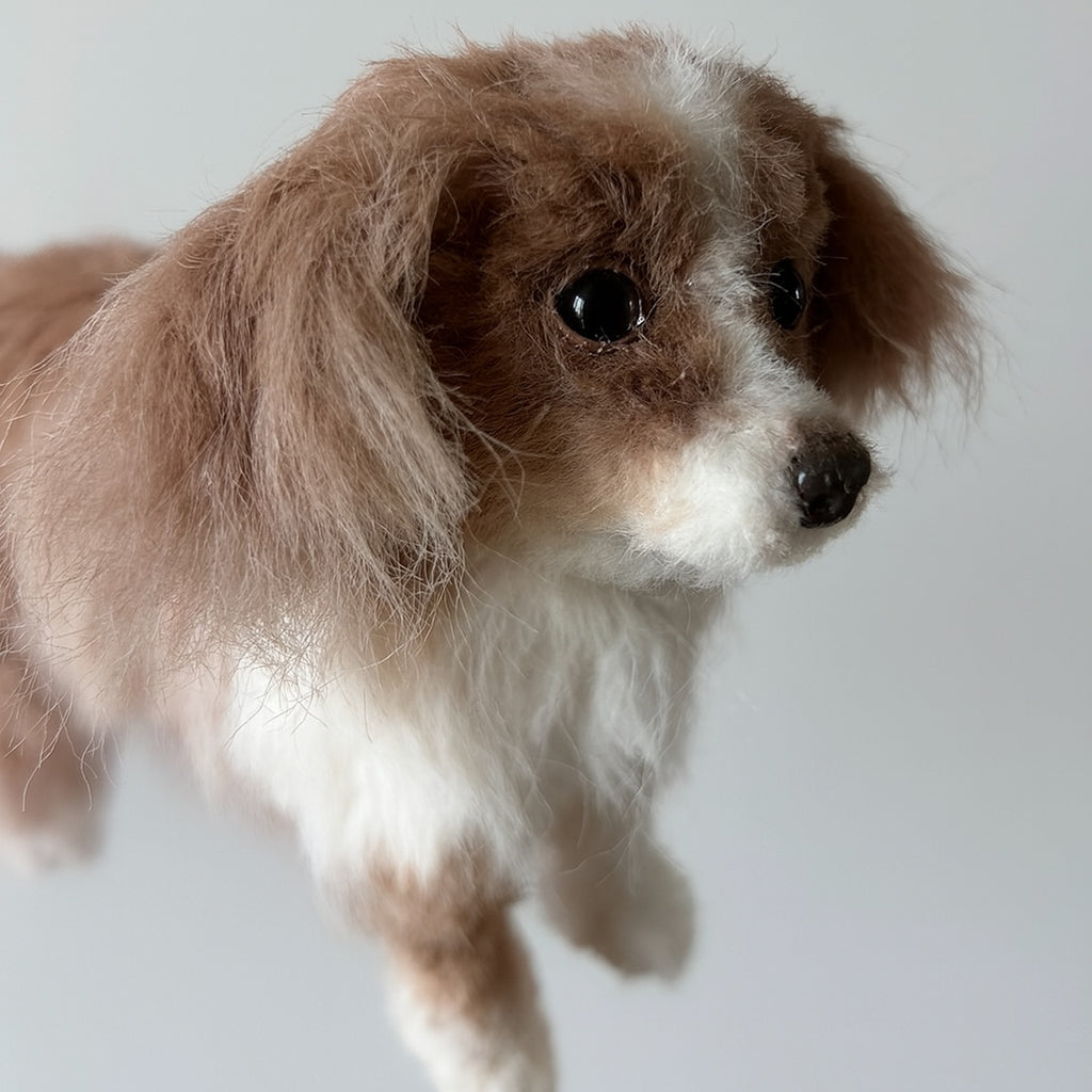 Custom Realistic Pet Replica Sculpture – Handmade 3D Wool Pet Portrait