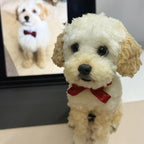 Custom Realistic Pet Replica Sculpture – Handmade 3D Wool Pet Portrait