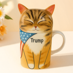 Handmade ceramic pet memorial container for cats