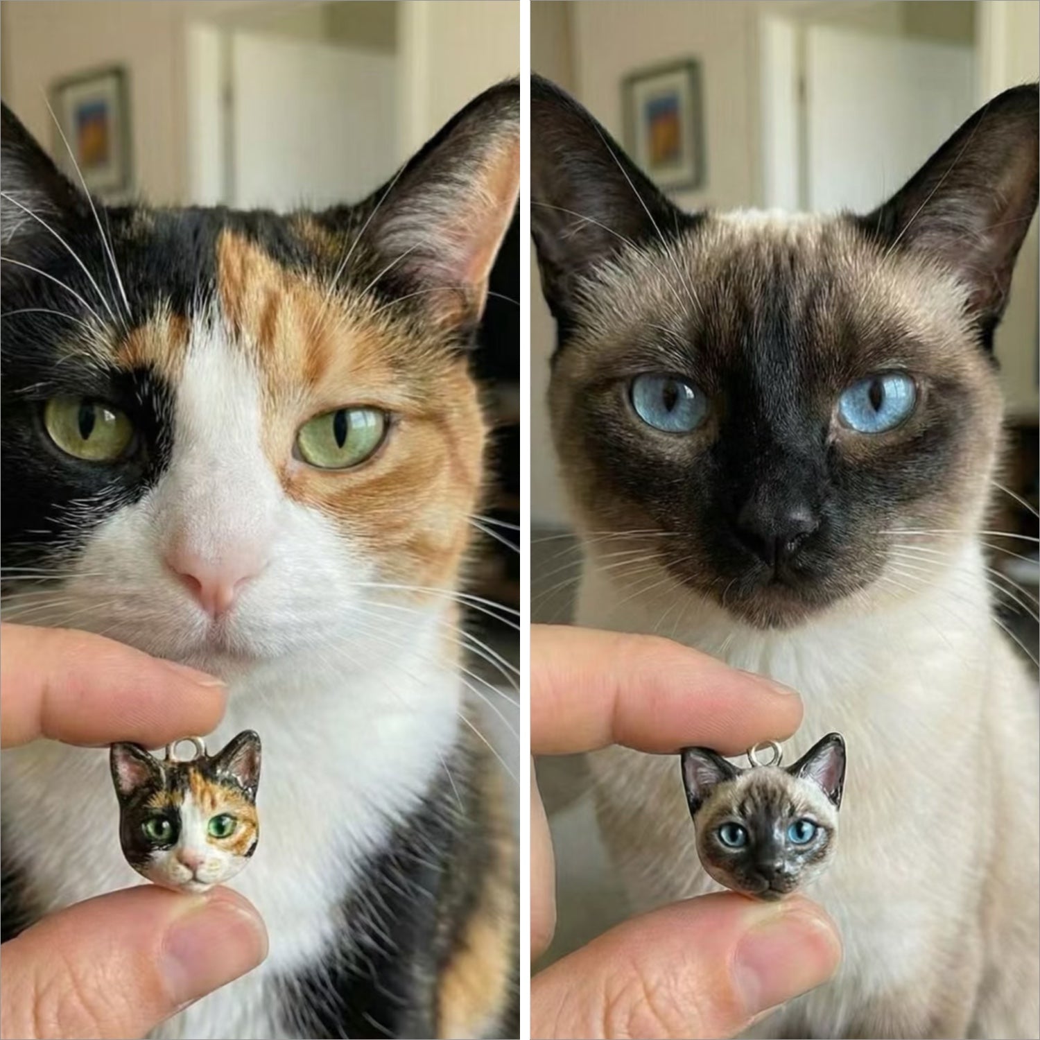 Custom 3D Pet Portrait Pendant
