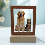 Personalized LED acrylic photo frame with custom pet picture