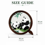 Custom Shu Embroidery Panda Walnut Wood Frame – Personalized Art