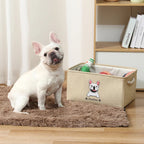 Personalized pet toy basket with name print