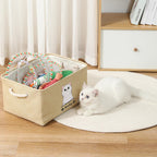 Custom dog toy storage basket with pet face design