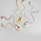 Close up handmade pet portrait charm bracelet detail silver gold rose gold